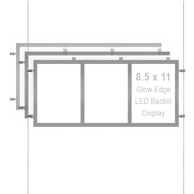 8.5" x 11" Acrylic LED Light Pockets for Windows – Saving Bundles | Nova Display Systems