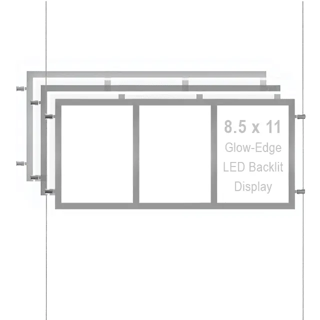 8.5" x 11" Acrylic LED Light Pockets for Windows – Saving Bundles | Nova Display Systems