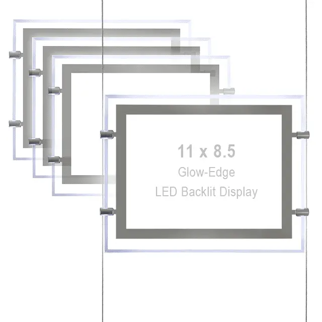 11" x 8.5" Acrylic LED Light Pockets for Windows – Saving Bundles | Nova Display Systems