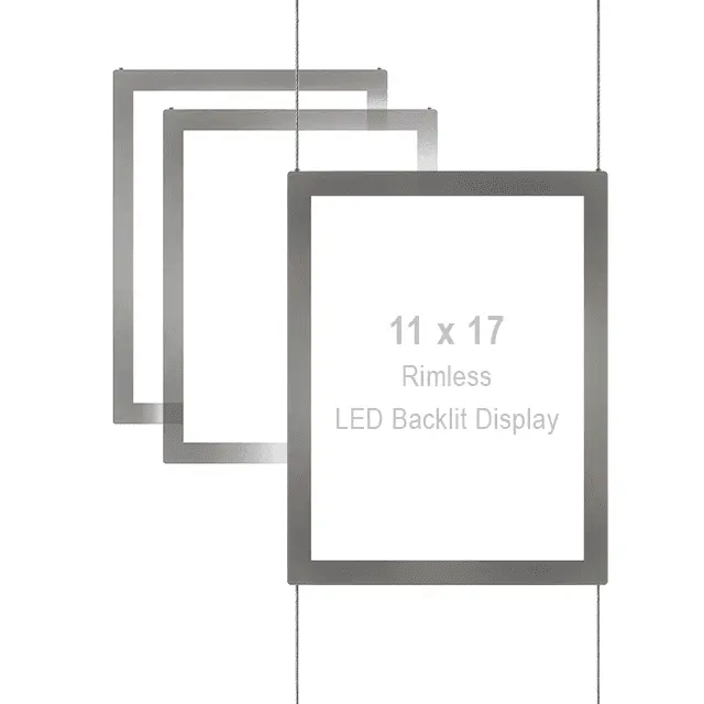 11" x 17" Acrylic LED Light Pockets for Windows – Saving Bundles | Nova Display Systems