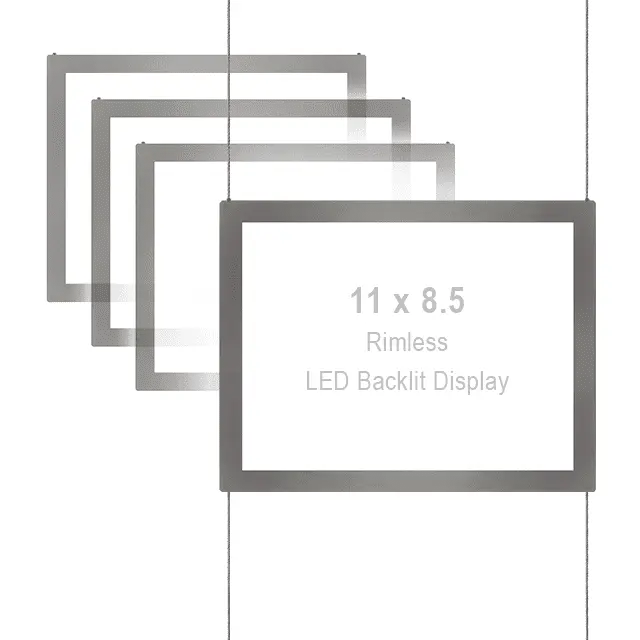 11" x 8.5" Acrylic LED Light Pockets for Windows – Saving Bundles | Nova Display Systems