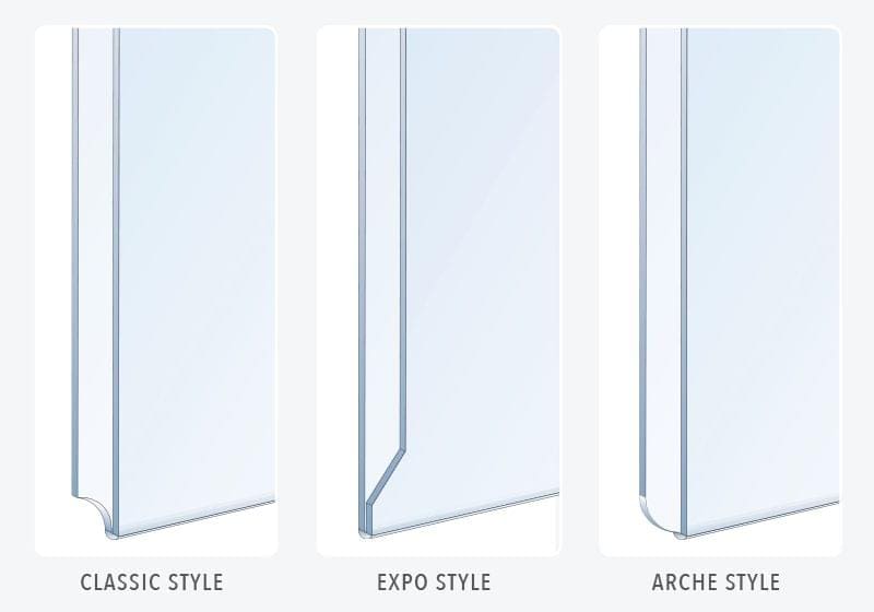 Acrylic Holder Styles — Corner Style Options | Nova Display Systems