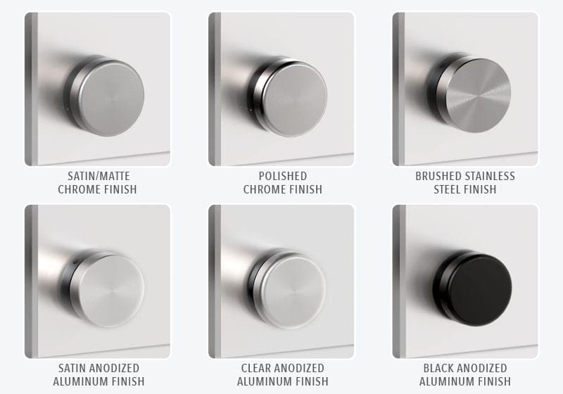 Standoff Supports — Finish Options | Nova Display Systems