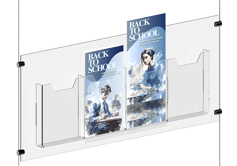 Cable/Rod Suspended Literature Displays | Nova Display Systems