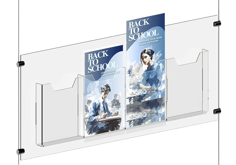 Cable/Rod Suspended Literature Displays | Nova Display Systems