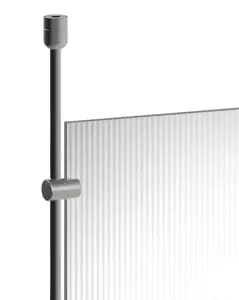 Ceiling-to-Floor 10mm Rod Suspension for Resin Panel Partitions | Nova Display Systems