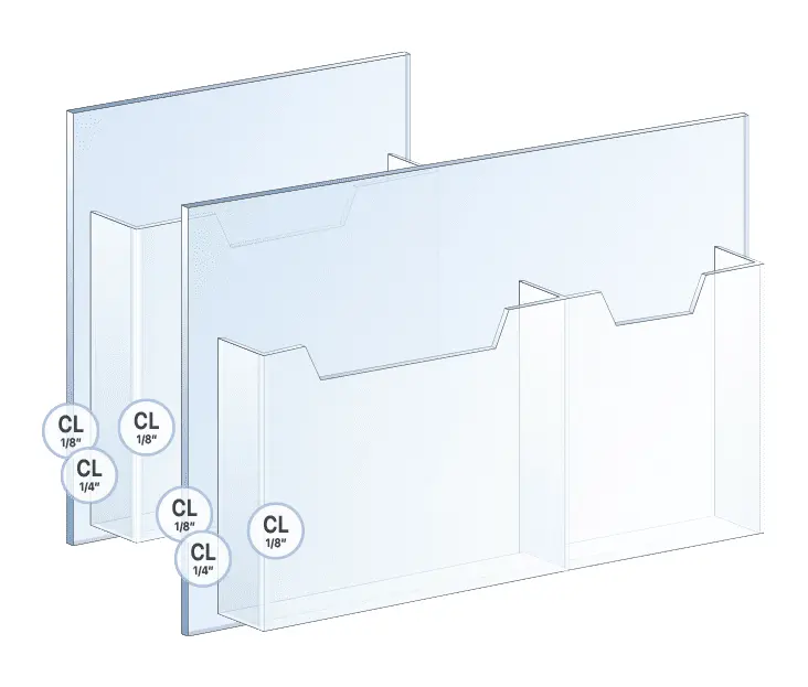 Acrylic Literature Holders / Single and Multi-Pocket | Nova Display Systems