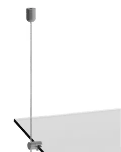 Ceiling-to-Floor 1.5mm Cable Suspension for Acrylic Sloping Shelves | Nova Display Systems