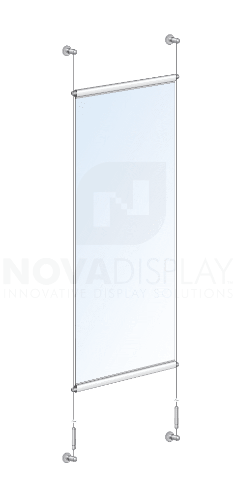 KBNP-005 Cable Suspended Graphic Banner Display Kit / Wall-to-Wall Mounted | Nova Display Systems