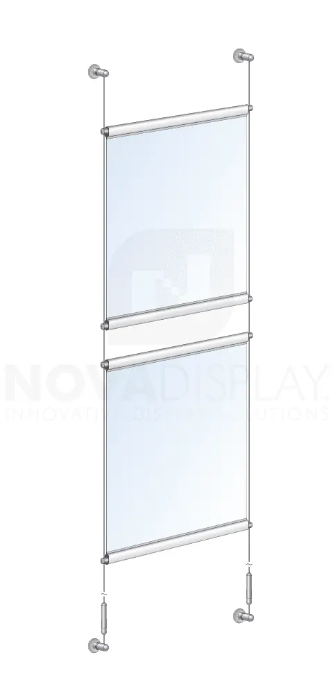 KBNP-009 Cable Suspended Graphic Banner Display Kit / Wall-to-Wall Mounted | Nova Display Systems