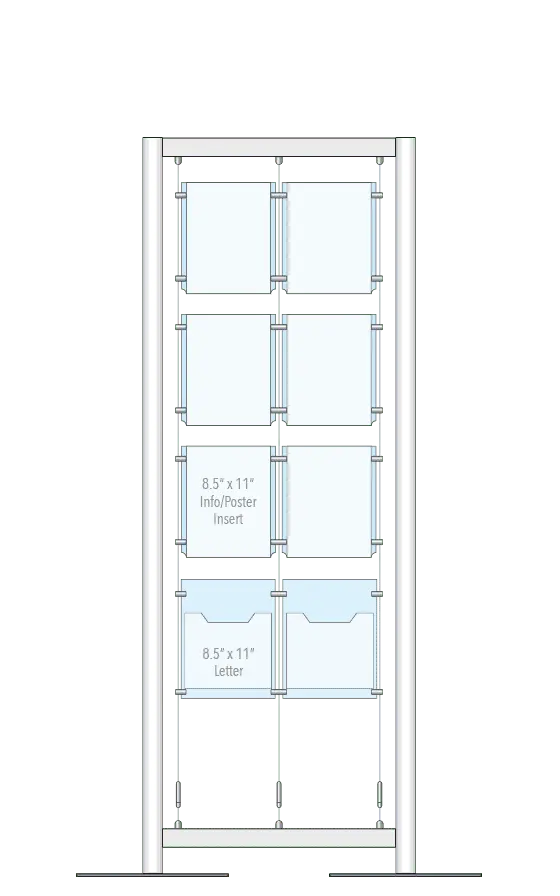 KFTR-002 Free-Style Floor-Standing Display Kit with Cable Suspension | Nova Display Systems