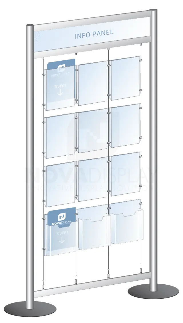 KFTR-011 Free-Style Floor-Standing Display Kit with Cable Suspension | Nova Display Systems