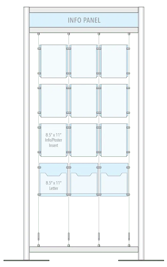KFTR-011 Free-Style Floor-Standing Display Kit with Cable Suspension | Nova Display Systems