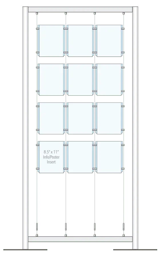 KFTR-013 Free-Style Floor-Standing Display Kit with Cable Suspension | Nova Display Systems