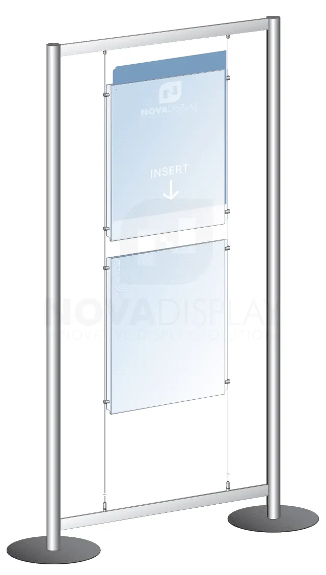KFTR-020 Free-Style Floor-Standing Display Kit with Cable Suspension | Nova Display Systems