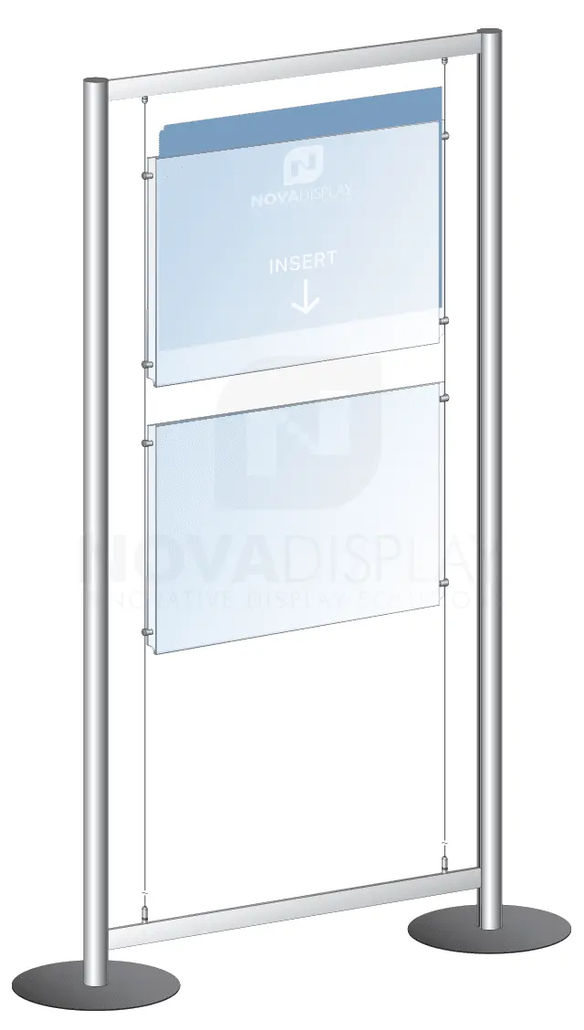 KFTR-022 Free-Style Floor-Standing Display Kit with Cable Suspension | Nova Display Systems