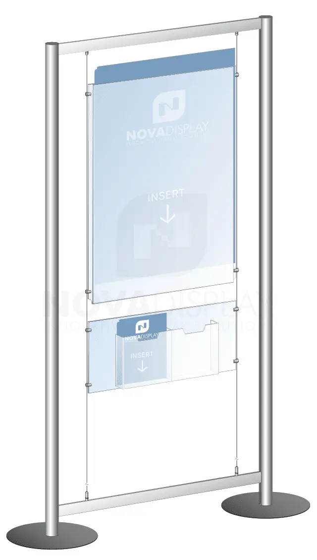 KFTR-025 Free-Style Floor-Standing Display Kit with Cable Suspension | Nova Display Systems
