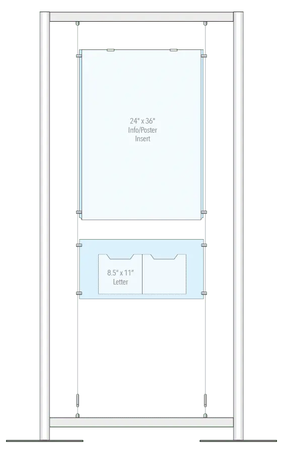 KFTR-025 Free-Style Floor-Standing Display Kit with Cable Suspension | Nova Display Systems
