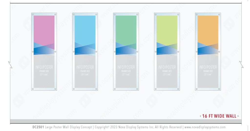 DC2501 Large Poster Wall Display Concept — Turnkey Display Solutions | Nova Display Systems
