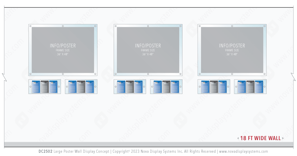 DC2502 Large Poster Wall Display Concept — Turnkey Display Solutions | Nova Display Systems