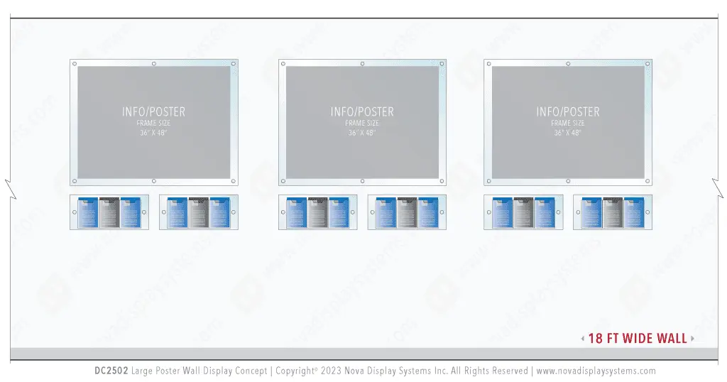 DC2502 Large Poster Wall Display Concept — Turnkey Display Solutions | Nova Display Systems