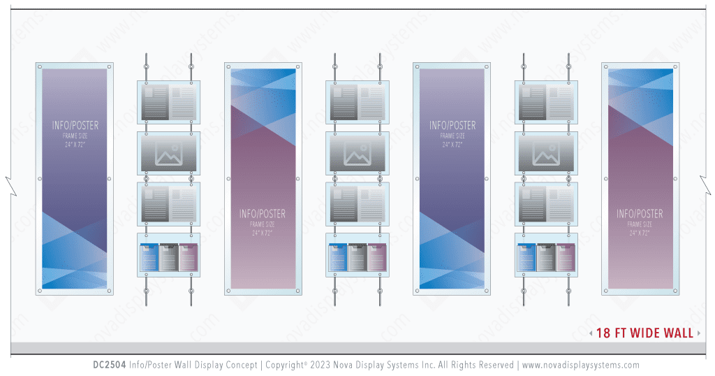 DC2504 Large Poster Wall Display Concept — Turnkey Display Solutions | Nova Display Systems