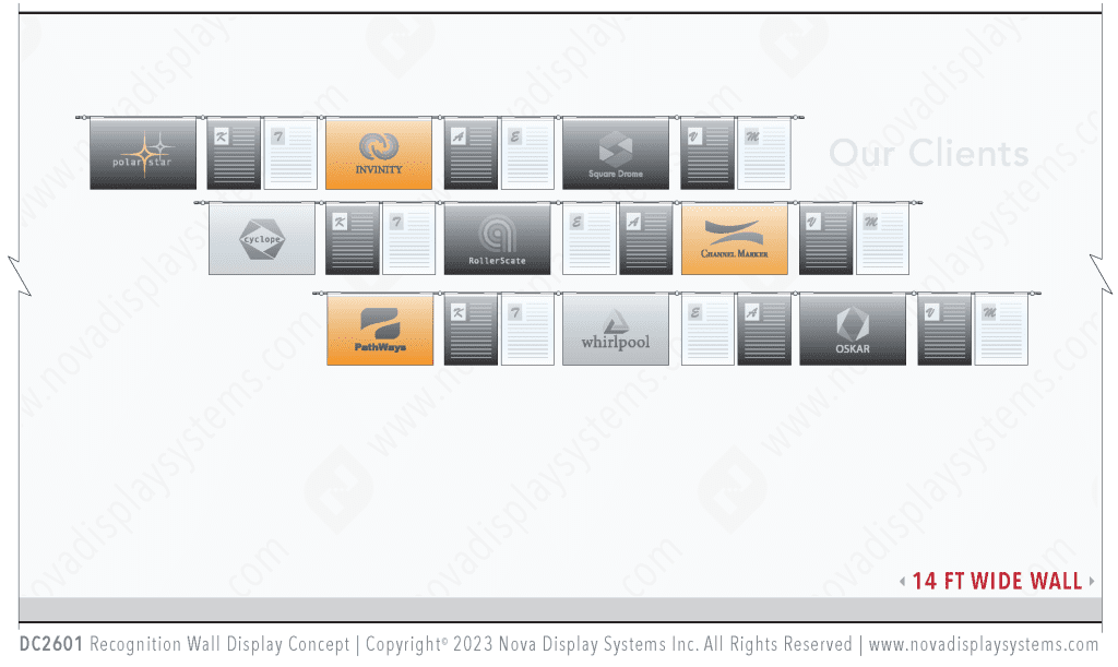 DC2601 Recognition Wall Display Concept — Turnkey Display Solutions | Nova Display Systems