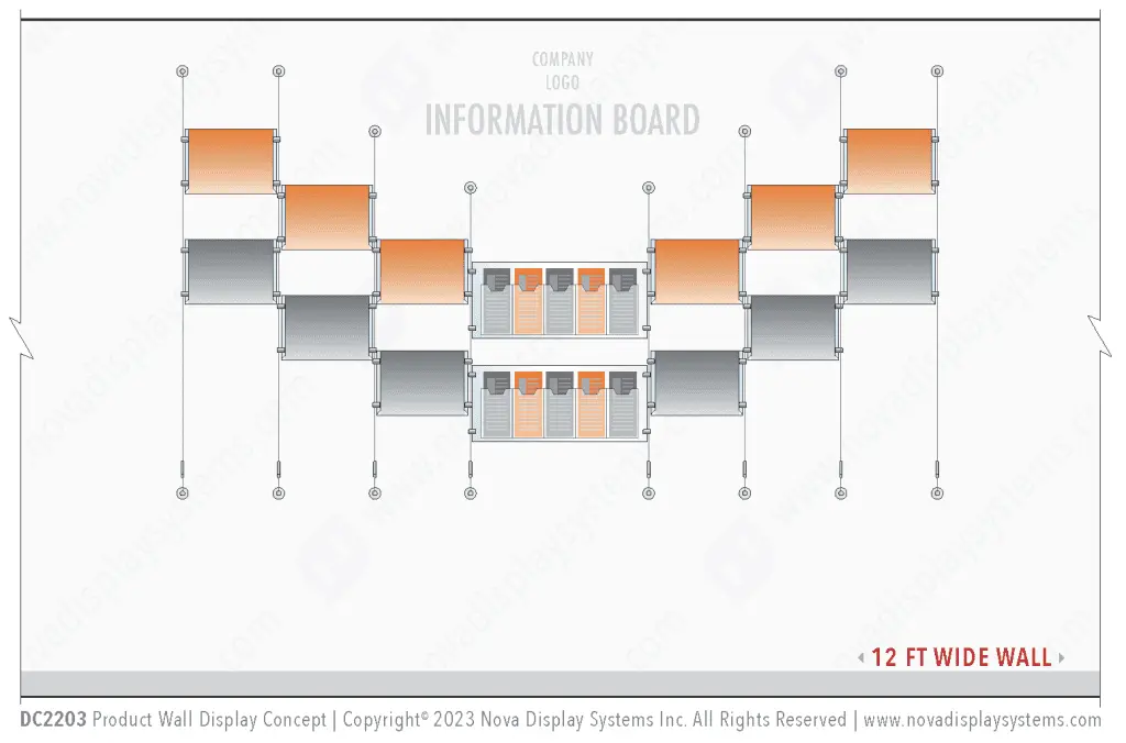 DC2203 — Info/Poster Wall Display Concept / Turnkey Display Solutions by Nova Display Systems