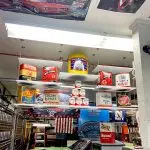Cable/Rod Suspended Acrylic/Plexiglass Shelves