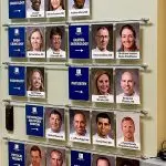 Hook-on Info/Photo Wall Display for Lobby and Office Space