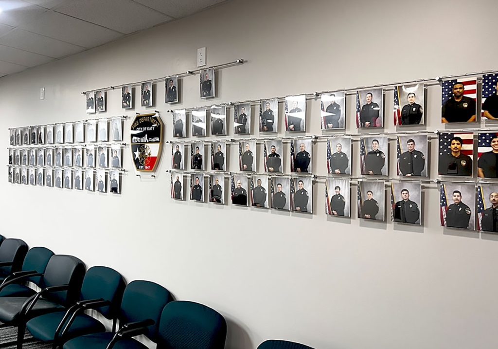 Member Wall Photo Display for City of Katy Fire & EMS