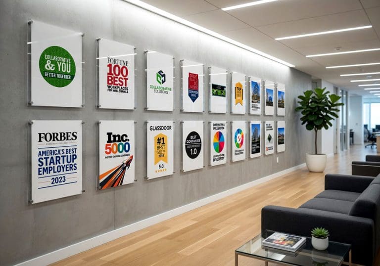 G1023 — Poster-Graphic Display Wall-Mounted with Standoff Systems | Design Concept