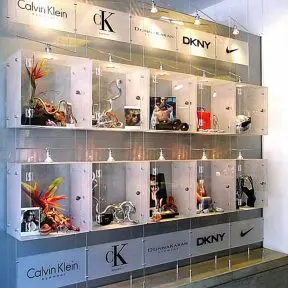 D1003 — Cable Suspended Acrylic Displays and Logo Signage