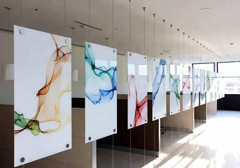 Hanging Office Partition Walls using Cable and Rod Systems