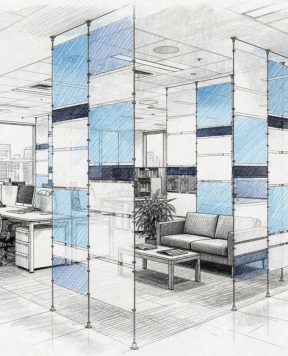 DR1205 Decorative Acrylic Resin Panels and Screens with Cable/Rod Suspension Systems | Design Concept DR1205 Decorative Acrylic Resin Panels and Screens with Cable/Rod Suspension Systems | Design Concept