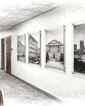 DR1413 — Acrylic Framed Photos Mounted with Standoff Wall System | Design Concept