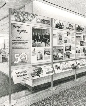 DR5000 — Aluminum Modular Floor-Stands with Bases and Large Format Graphics | Design Concept