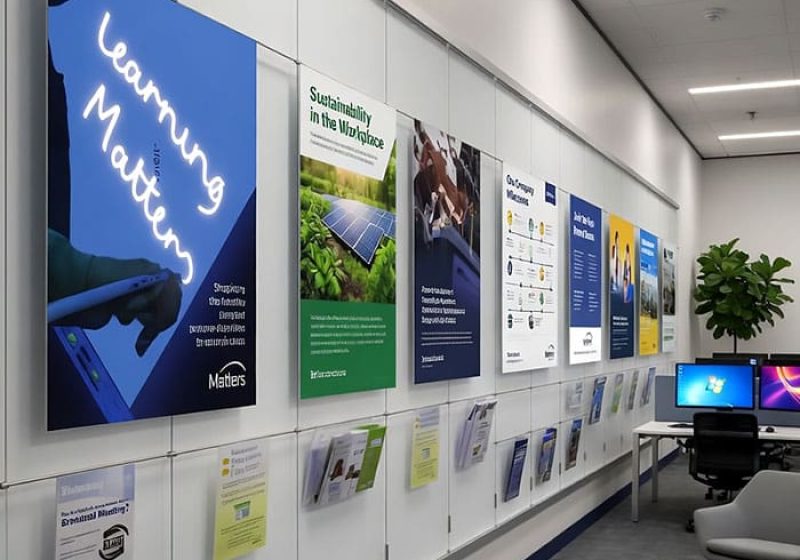 G1033 — Poster-Graphic Display Suspended with Cable/Rod Systems | Design Concept