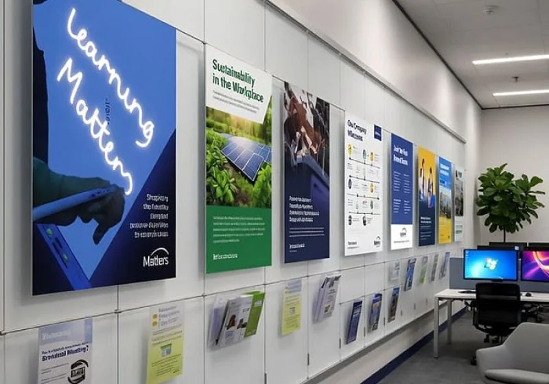 G1033 — Poster-Graphic Display Suspended with Cable/Rod Systems | Design Concept