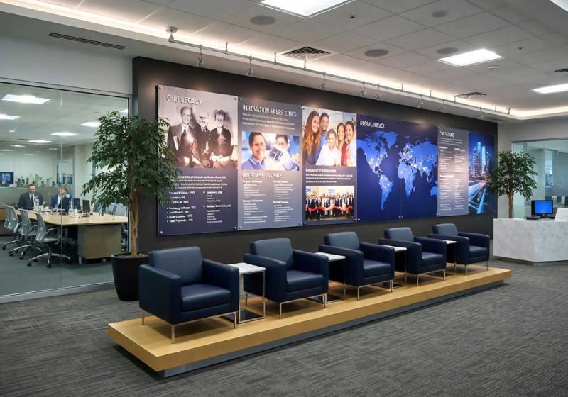 H2000 — Corporate Wall Displays Oversize Acrylic Panels | Design Concept