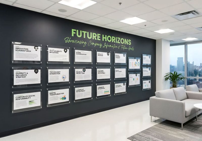 H2011 — Corporate Event-Information Center Wall Display with Standoff Support Systems | Design Concept