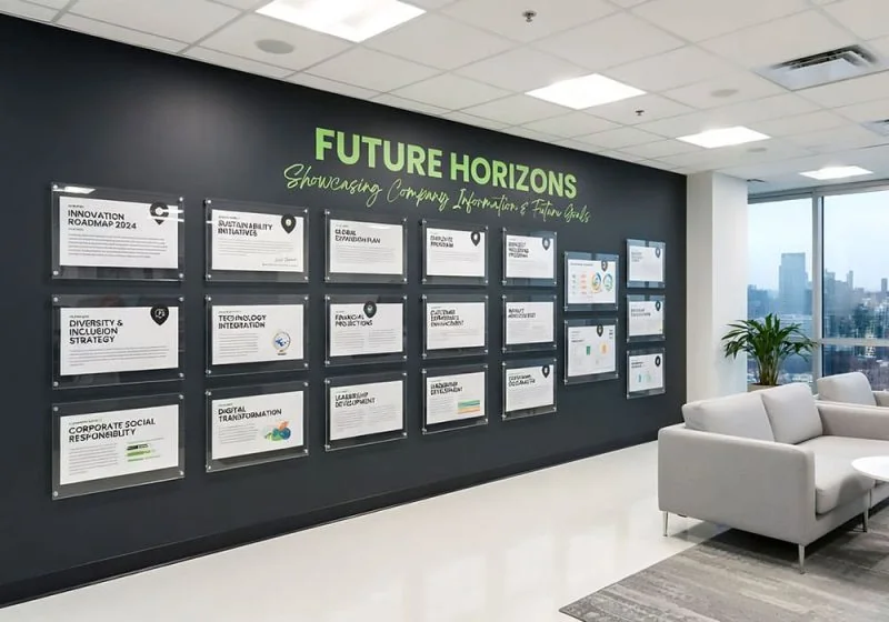 H2011 — Corporate Event-Information Center Wall Display with Standoff Support Systems | Design Concept