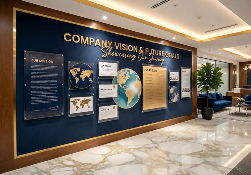 H2012 — Corporate Milestone-Recognition Wall Displays with Standoff Support Systems | Design Concept