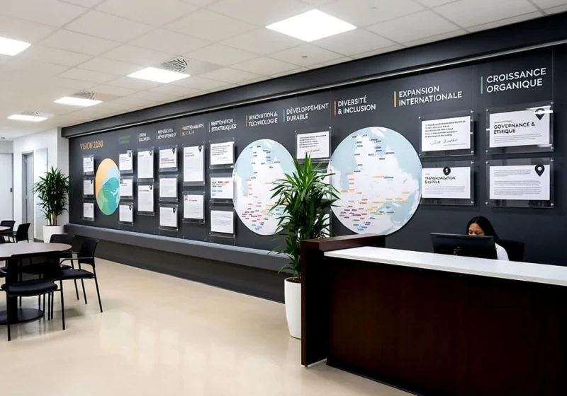 H2013 — Corporate Milestone-Recognition Wall Displays with Standoff Support Systems | Design Concept