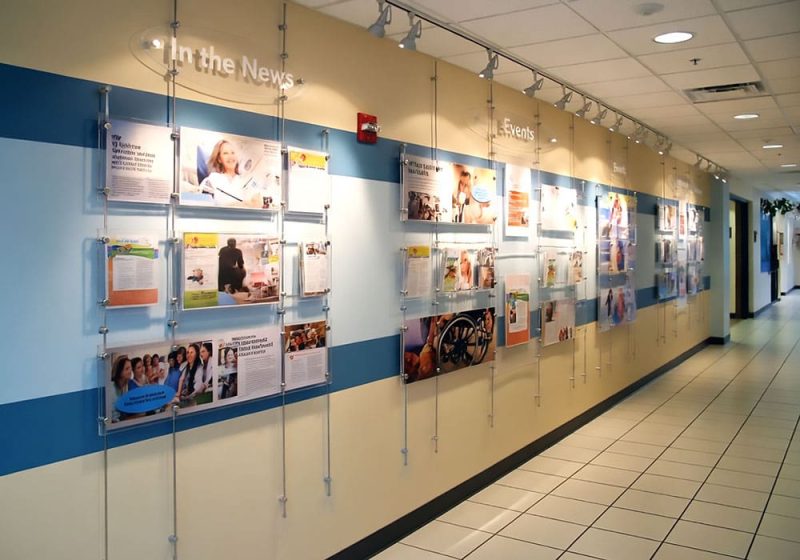 H2026 — Corporate Event-Information Center Wall Display with Rod Suspension Systems