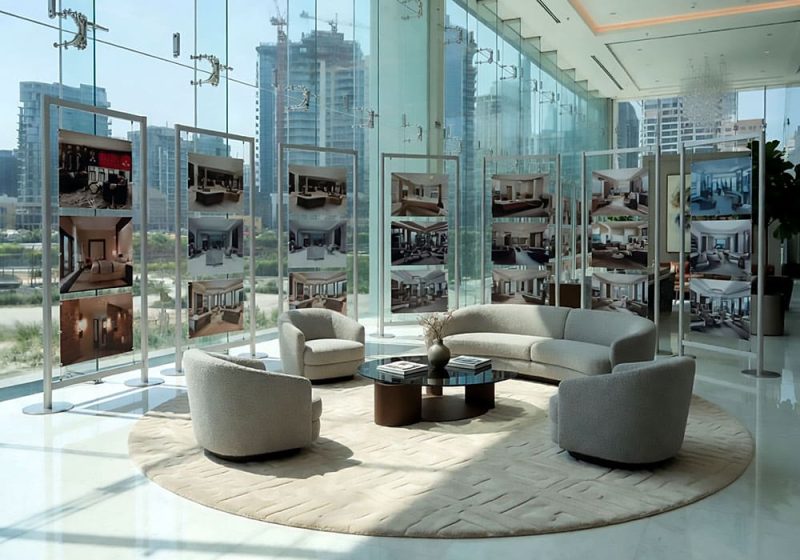 M1614 — Floor-Standing Modular Displays with Cable Systems | Design Concept