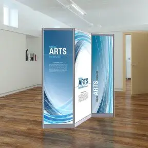 M1800 — Modular Screen-Style Display Stands / Display Concept