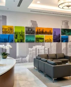 P1001 — Standoff Acrylic Panels & Wall Mural – Art Photography & Metallic Prints Gallery Display | Design Concept