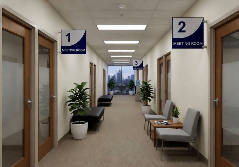 S3004 — Custom Wayfinding Signage with Projecting Standoffs | Design Concept