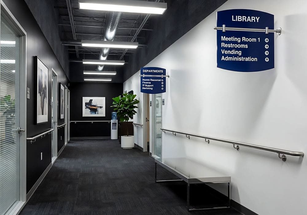 S3005 — Custom Wayfinding Signage with Projecting Rod System | Design Concept